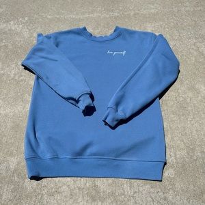 Comfy love-yourself crewneck sweatshirt